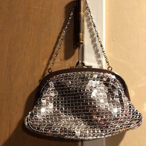 Old Navy Silver Sequins Purse